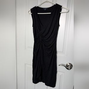 GAP | Black Ruched Sleeveless Sheath Dress Stretch Knit XS